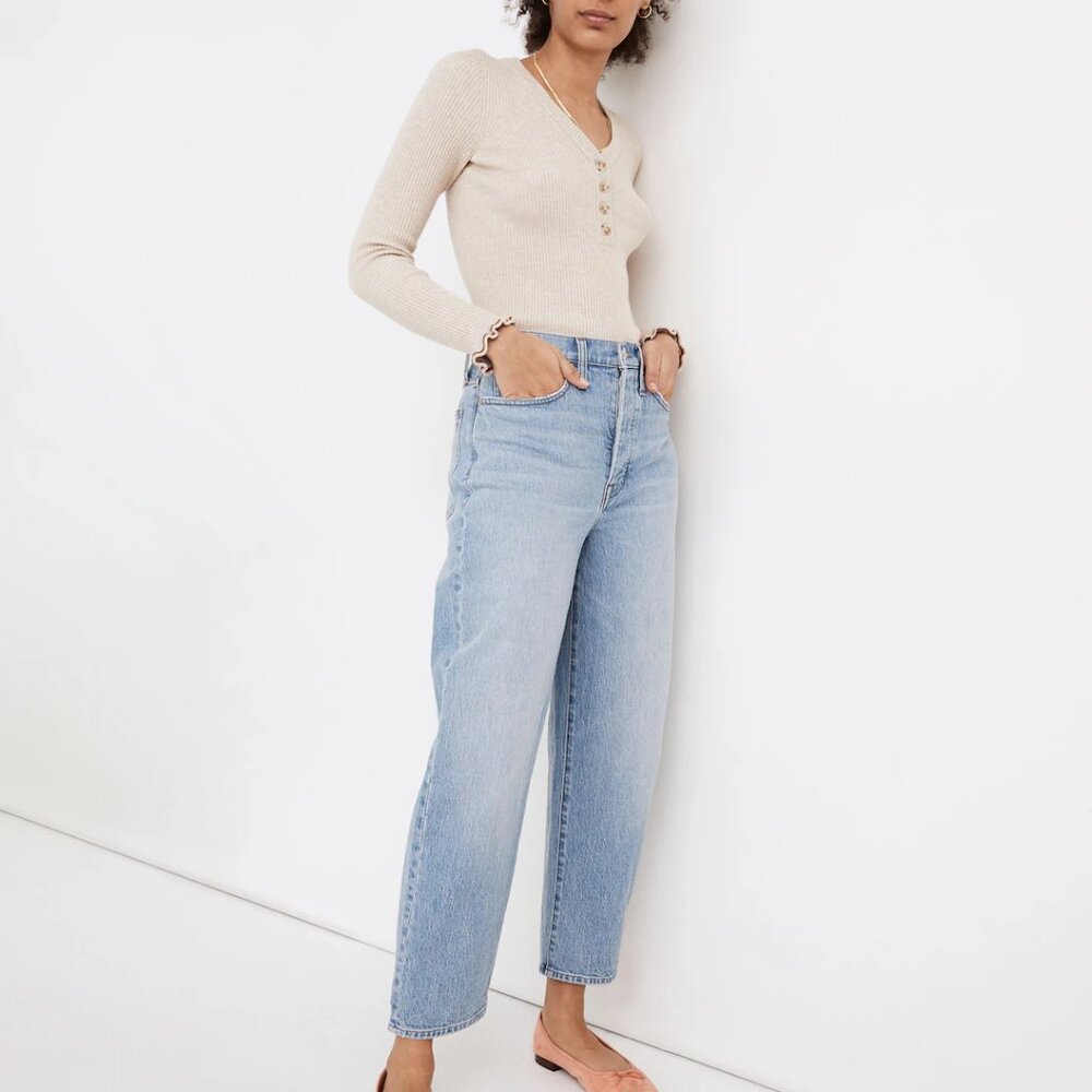 Madwell Balloon Jeans in Hewes Wash